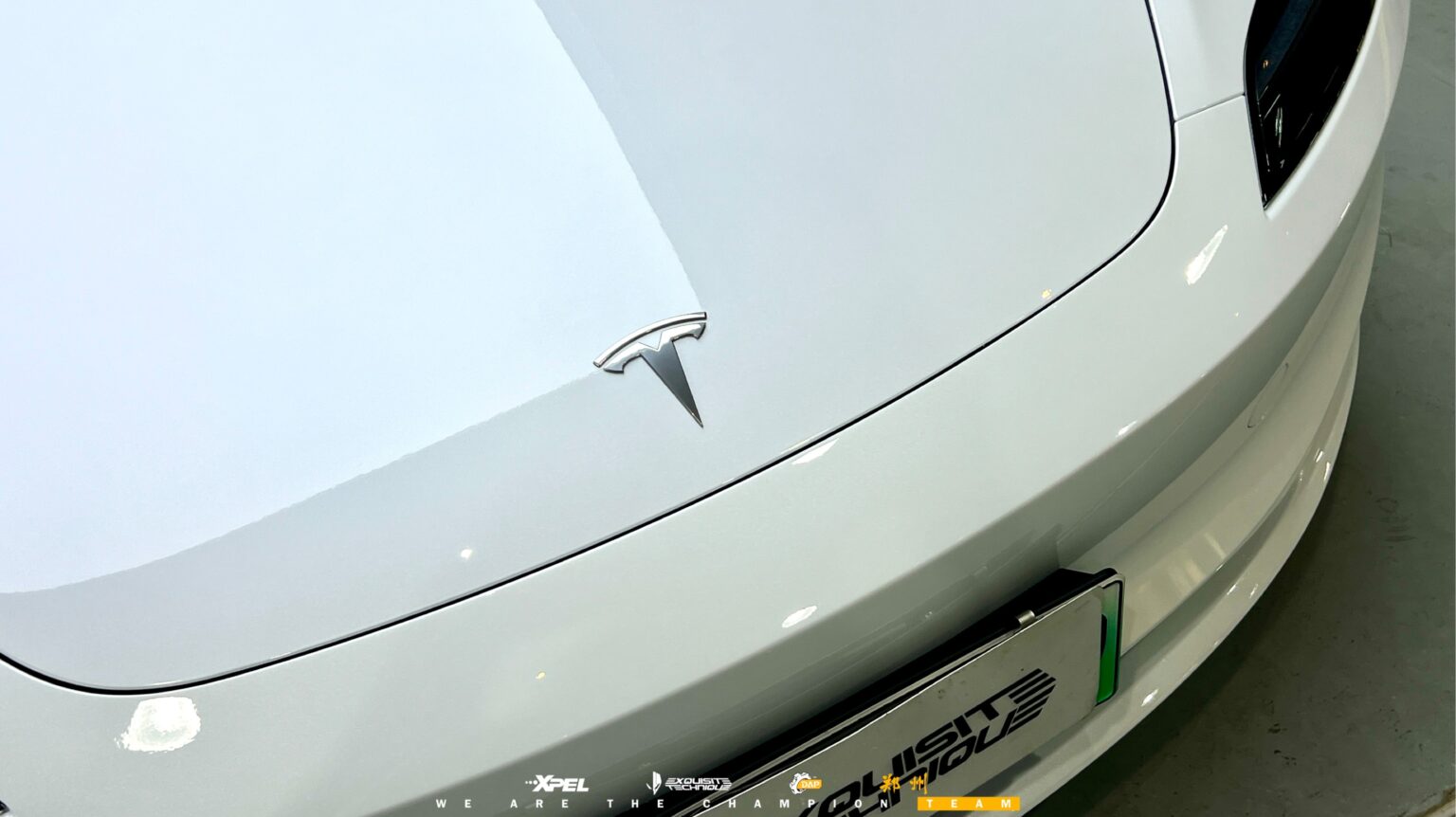 郑州XPEL外星人为特斯拉Model 3车头标志贴车衣